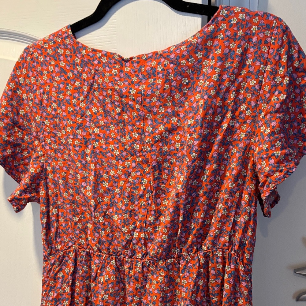 SONNET JAMES A PLAY LADIES RED BLUE STRAWBERRY 🍓 DRESS-M - Picture 10 of 10
